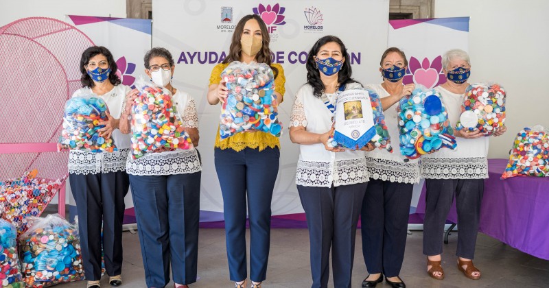 Recibe DIF Morelos más de 18 mil tapitas en apoyo a personas con cáncer