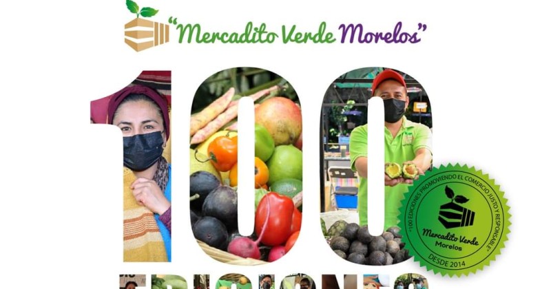 Invitan a festejar 100 ediciones del Mercadito Verde Morelos