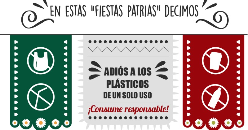 Invita SDS a festejar las fiestas patrias sin plásticos de un solo uso