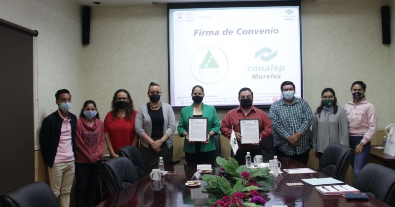 Firma Conalep Morelos convenio de colaboración con JA Morelos