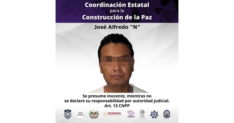 Logra Fiscalía de Feminicidios de la FGE detención de asesino de menor de edad en Cuernavaca