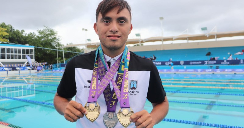 Diego Menes se baña de oro y plata en los Juegos Paranacionales Conade 2021