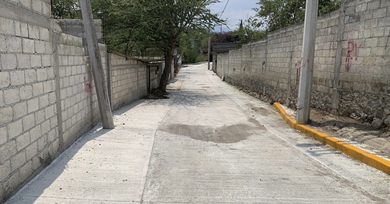 Conlcuye SOP trabajos de pavimentación en vialidad del municipio de Temixco