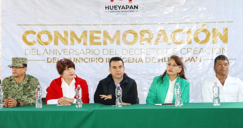 Ratifica Ejecutivo Estatal voluntad política para seguir sumando esfuerzos con el municipio indígena de Hueyapan