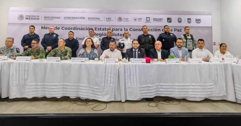 Sesionan integrantes de la Mesa Regional para la Construcción de la Paz en Emiliano Zapata