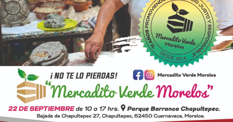 Este domingo habrá Mercadito Verde Morelos en Cuautla y Cuernavaca