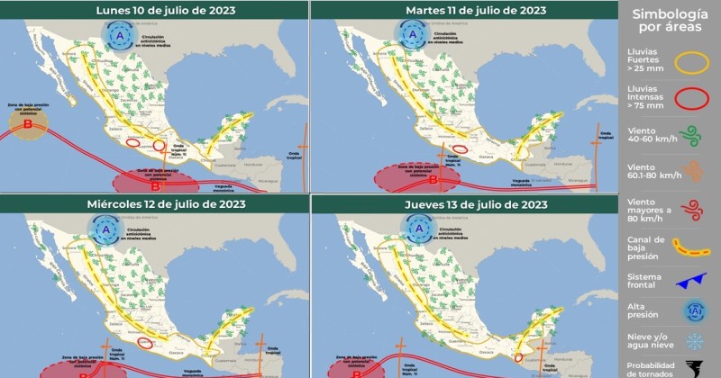 Semana con posibilidad de lluvias para Morelos 