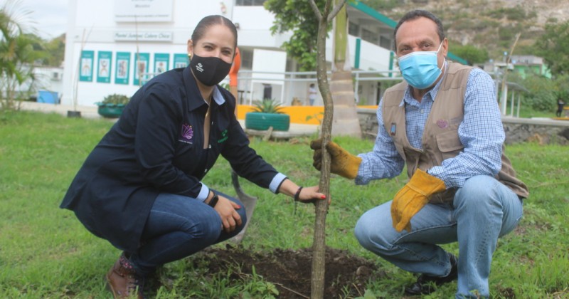 Con jornada de reforestación se une el Conalep Morelos al mes del medio ambiente