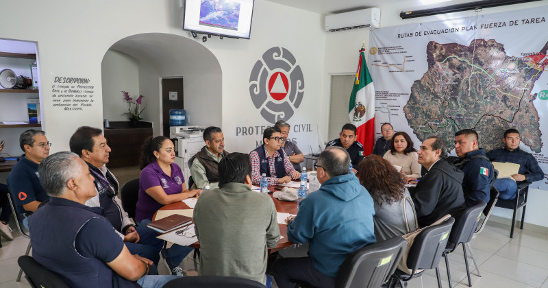 Mantiene CEPCM trabajo coordinado con secciones del Plan Fuerza Tarea Popocatépetl