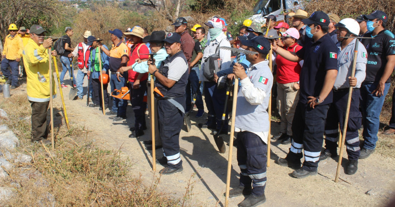 Capacita SDS a municipios del sur poniente de Morelos en manejo de fuego