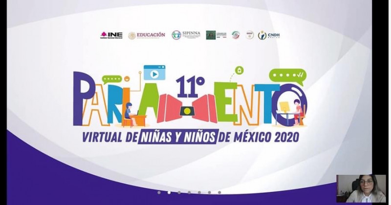 Participa SIPINNA en avance de la modalidad del 11º Parlamento virtual de Niñas y Niños de México 2020