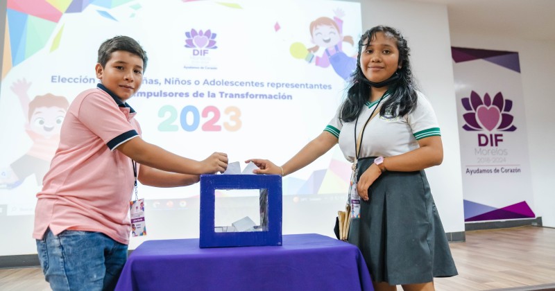 Realizan niñas, niños y adolescentes de Morelos elección de su representante como Impulsor de la Transformación 2023