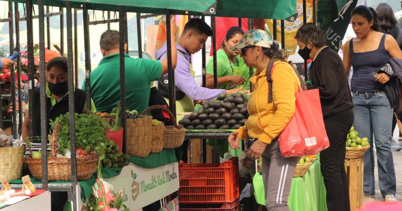 Apoyan ciudadanos el comercio local, justo y solidario del Mercadito Verde Morelos
