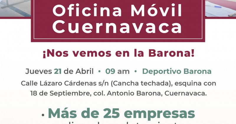 Implementará SNE Morelos la “Oficina Móvil Cuernavaca” con el objetivo de fomentar la empleabilidad