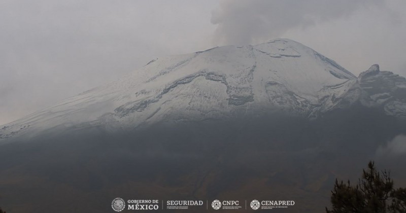 Reporte monitoreo del volcán Popocatepetl