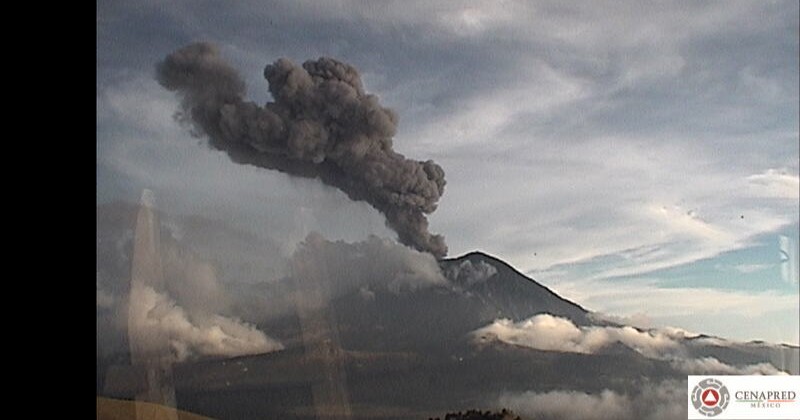 Mantiene CEPCM monitoreo de la actividad del volcán Popocatépetl