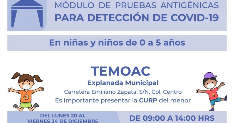 Llevará Gobierno de Morelos pruebas antigénicas a Temoac