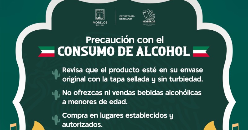 Invita Coprisem a moderar el consumo de alcohol durante las fiestas patrias