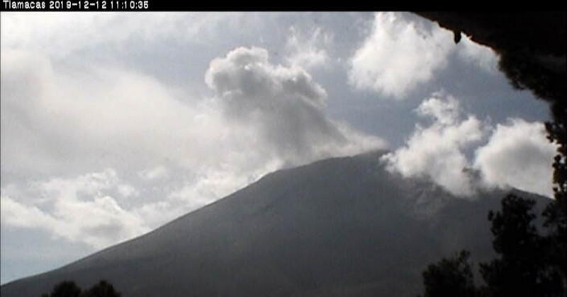 Reporte monitoreo del volcán popocatépetl 