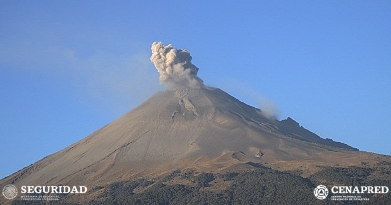 Reporte monitoreo del Volcán Popocatépetl 