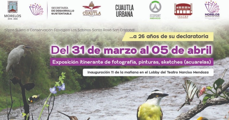 Invita SDS a conmemorar aniversario del Área Natural Protegida Río Cuautla