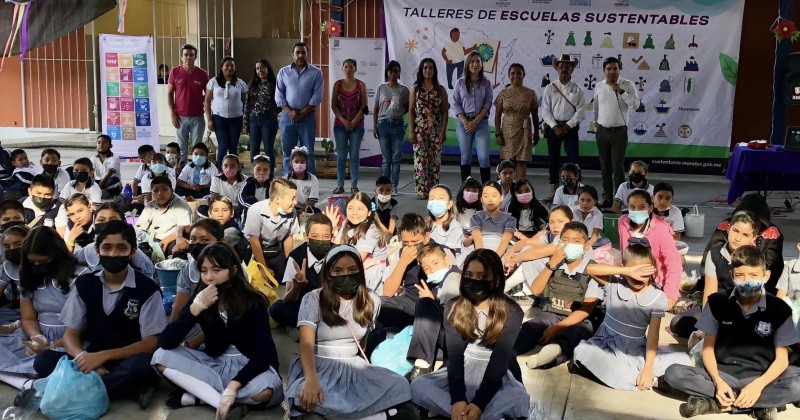 Benefician a alumnos de Tlaltizapán con talleres de escuelas sustentables