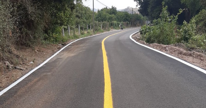 Concluyen trabajos de reconstrucción de carretera Hueyapan–Tetela del Volcán