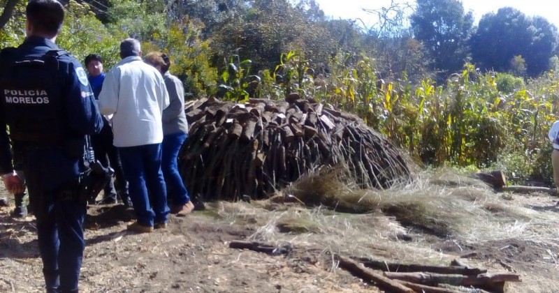 Ubican y destruyen horno de carbón en Tlalnepantla