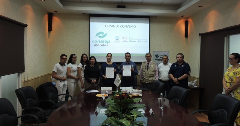 Firman convenio Conalep Morelos y Coordinación Estatal de Protección Civil