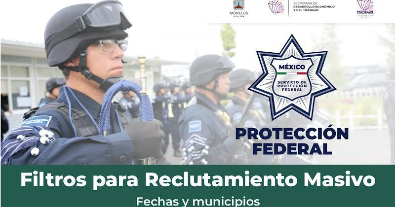 Inicia SNE Morelos segunda ronda para la vacante de policía del servicio de protección federal