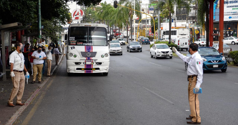 Supervisa SMyT cumplimiento de medidas sanitarias en unidades de transporte público