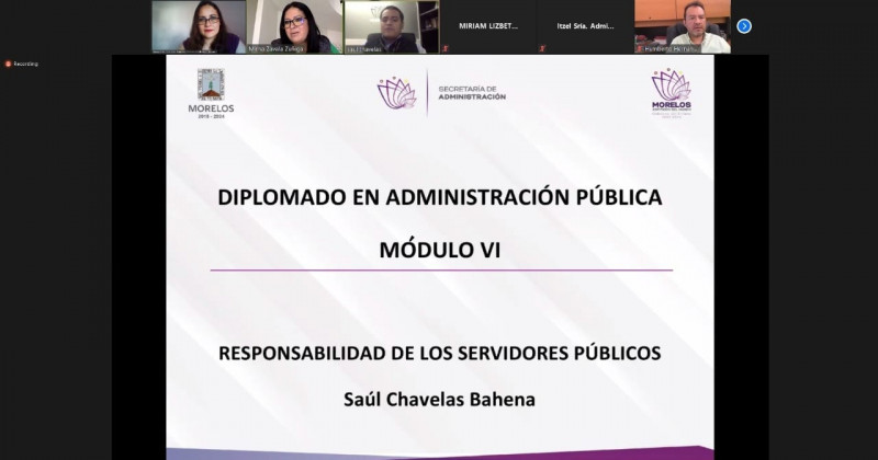 Estimula Secretaría de Administración la constante preparación del personal del Gobierno de Morelos