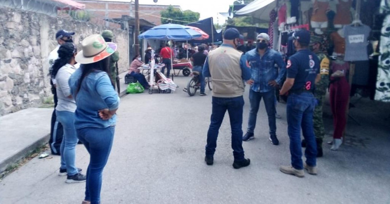 Supervisa Convoy, Unidos por Morelos ante el COVID-19 medidas sanitarias en mercados y tianguis