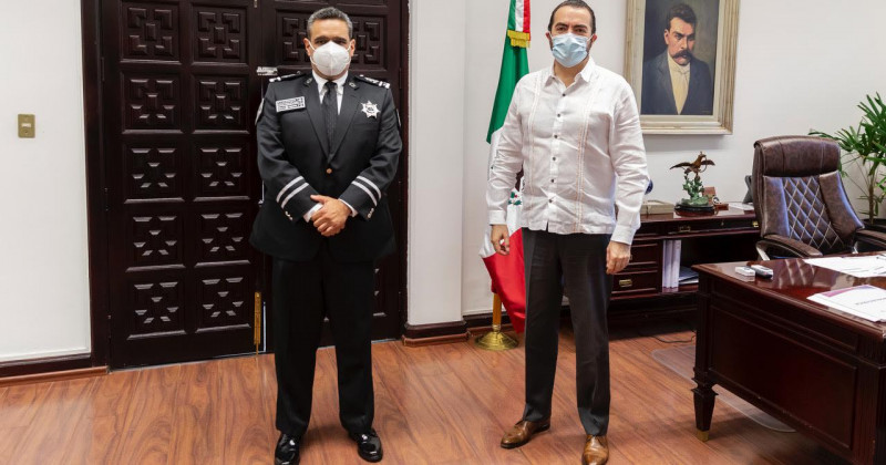 Coinciden Pablo Ojeda y Francisco Javier Calderón encaminar esfuerzos en materia de seguridad