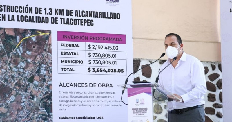 Encabeza Cuauhtémoc Blanco inicio de obras de servicios básicos en Zacualpan y Jonacatepec