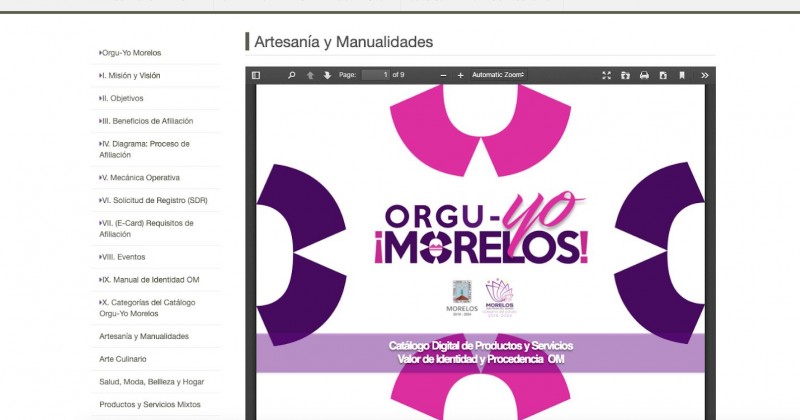 Crea SDEyT catálogo digital de empresas afiliadas al programa Orgu-Yo ¡Morelos! para impulsar productos locales