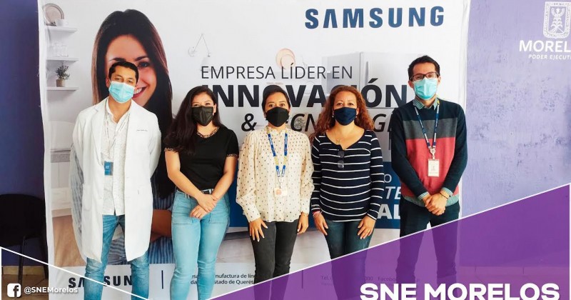 Realiza SNE Morelos reclutamiento de 400 vacantes para Samsung en Querétaro