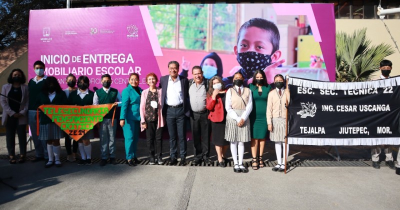 Cumple Gobierno de Morelos con entrega de mobiliario escolar en educación básica