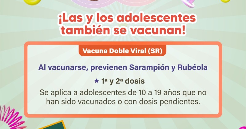 Solicita SSM a la población sumarse a la campaña de vacunación contra el sarampión, rubéola y poliomielitis