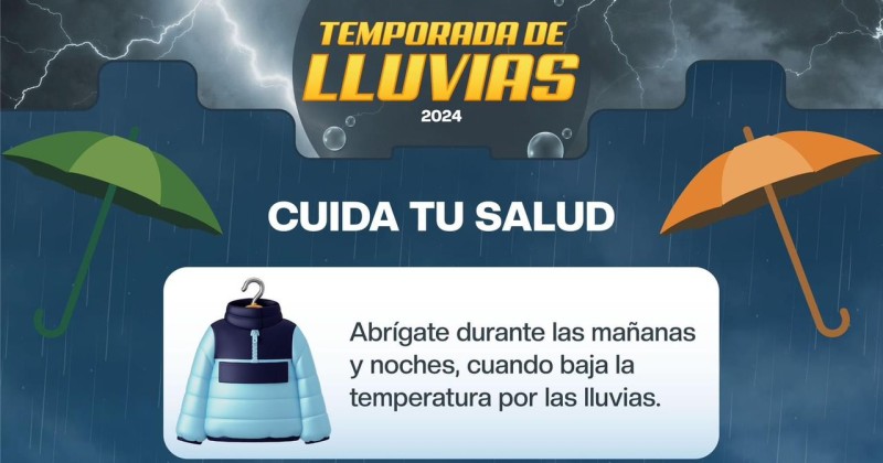 Convoca Gobierno de Morelos a la población a cuidar la salud durante esta temporada de lluvias