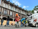 Avanzan trabajos de rehabilitación en Plaza de Armas de Cuernavaca