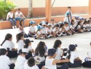 Clausura encargada del Programa de Cultura del Agua jornada ante alumnos de la escuela primaria &quot;Revolución Agraria&quot; de Coatlán del Río 