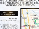 Todo listo para el Desfile Cívico-Militar en conmemoración del 213 Aniversario del inicio de la Independencia de México
