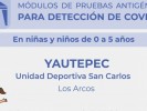 Llevará Gobierno de Morelos módulo de pruebas antigénicas para detección de COVID-19 a Yautepec